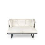 57 Outdoor Patio Daybed Rattan Daybed Outdoor Sunbed with Detachable Pillows for Patio, Backyard and Pool