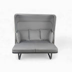 57 Outdoor Patio Daybed Rattan Daybed Outdoor Sunbed with Detachable Pillows for Patio, Backyard and Pool