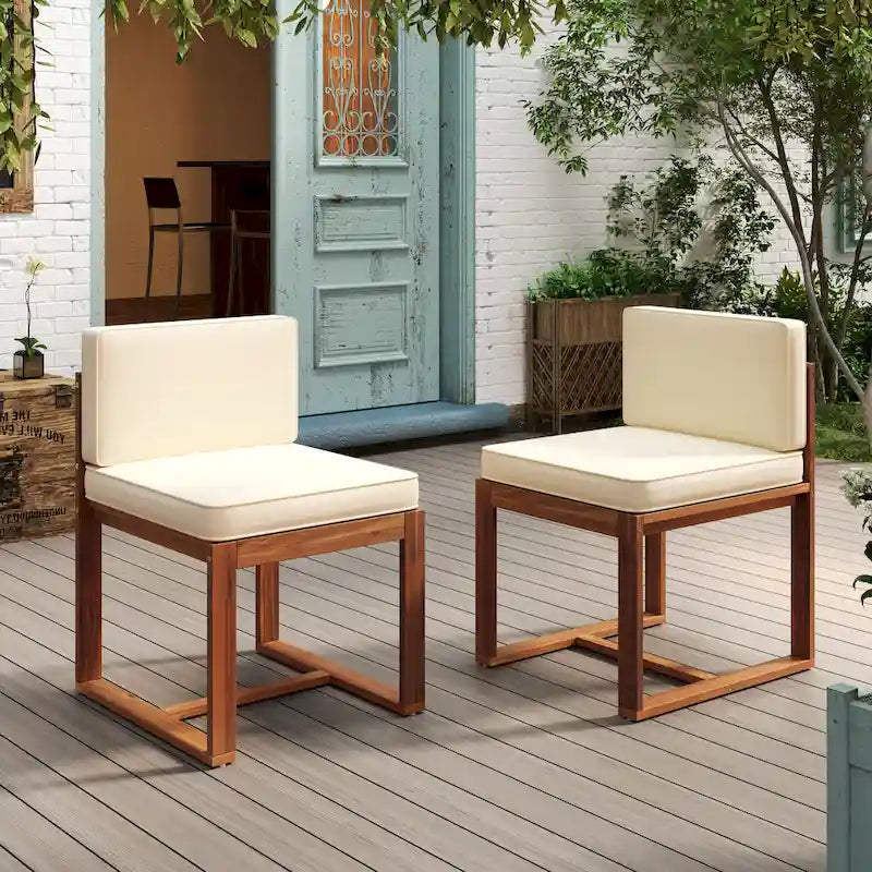 Kaysn Outdoor Acacia Wood Dining Chair (Set of 2) by Christopher Knight Home