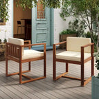 Kaysn Outdoor Acacia Wood Dining Chair (Set of 2) by Christopher Knight Home