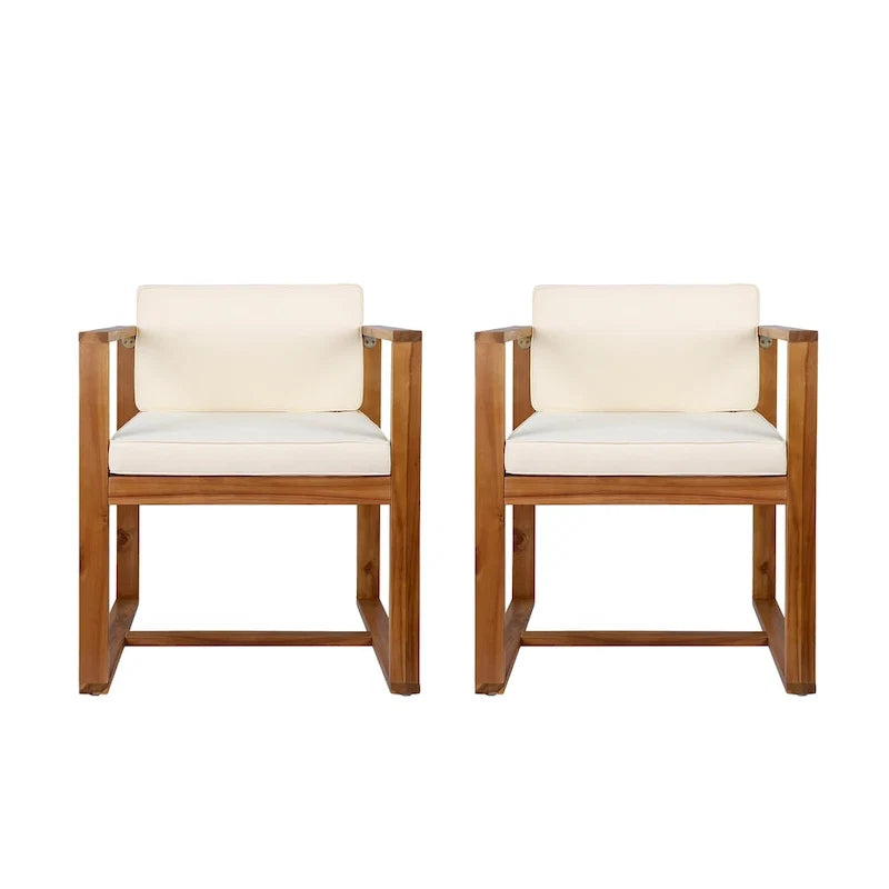 Kaysn Outdoor Acacia Wood Dining Chair (Set of 2) by Christopher Knight Home