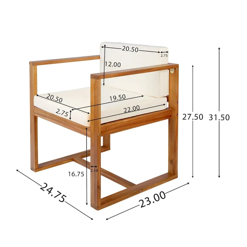 Kaysn Outdoor Acacia Wood Dining Chair (Set of 2) by Christopher Knight Home