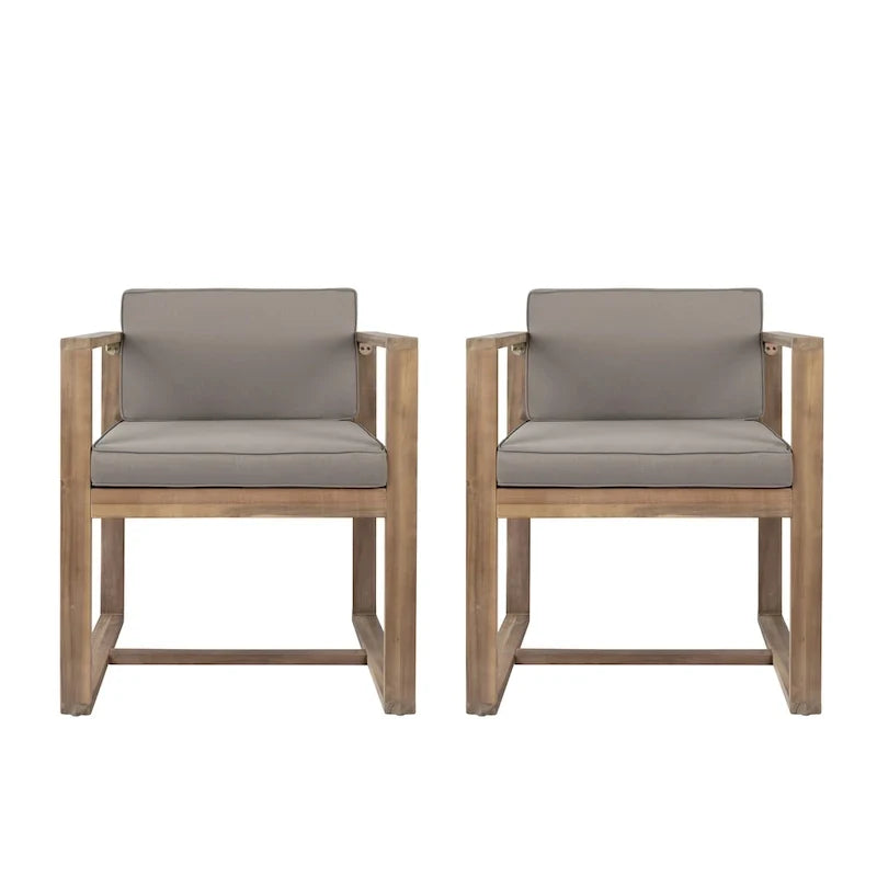 Kaysn Outdoor Acacia Wood Dining Chair (Set of 2) by Christopher Knight Home