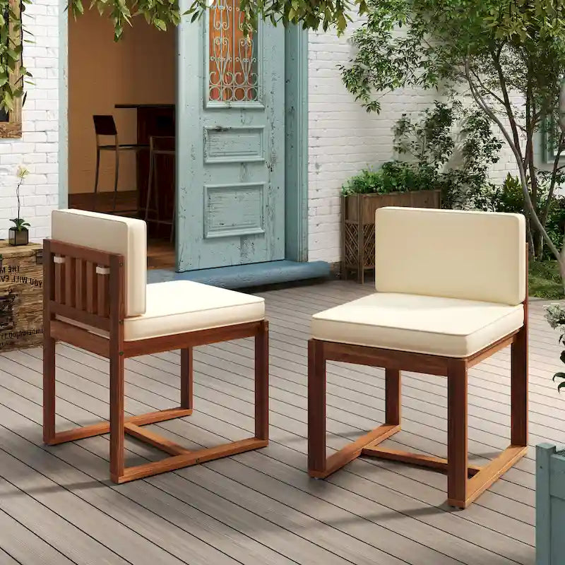 Kaysn Outdoor Acacia Wood Dining Chair (Set of 2) by Christopher Knight Home