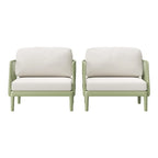 Frond and Form Patio Deep Seating Club Chair with Cushions (Set of 2)