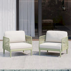 Frond and Form Patio Deep Seating Club Chair with Cushions (Set of 2)