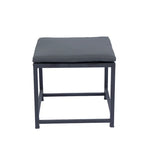 9 Pieces Outdoor Patio Dining Table Set with 4 Rattan Chairs and 4 Ottomans, Removable Cushions, Glass Table Top