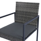 9 Pieces Outdoor Patio Dining Table Set with 4 Rattan Chairs and 4 Ottomans, Removable Cushions, Glass Table Top