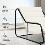 Set of 3 Patio Chaise Lounge Chair with Acacia Side Table