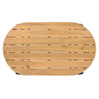 Set of 3 Patio Chaise Lounge Chair with Acacia Side Table