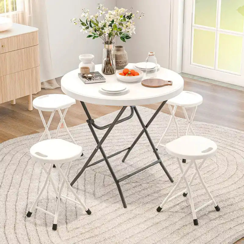 Costway 32 Round Folding Table Lightweight Portable Commercial - See Details