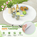 Costway 32 Round Folding Table Lightweight Portable Commercial - See Details