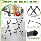 Costway 32 Round Folding Table Lightweight Portable Commercial - See Details