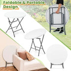 Costway 32 Round Folding Table Lightweight Portable Commercial - See Details