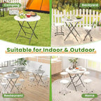 Costway 32 Round Folding Table Lightweight Portable Commercial - See Details