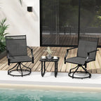 Costway Patio Swivel Dining Chairs Set of 4 with Quick-Drying Fabric - 4 PCS