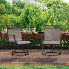 Costway Patio Swivel Dining Chairs Set of 4 with Quick-Drying Fabric - 4 PCS