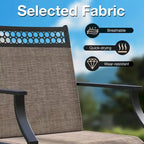 Costway Patio Swivel Dining Chairs Set of 4 with Quick-Drying Fabric - 4 PCS