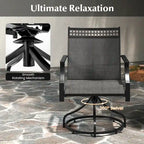 Costway Patio Swivel Dining Chairs Set of 4 with Quick-Drying Fabric - 4 PCS