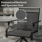 Costway Patio Swivel Dining Chairs Set of 4 with Quick-Drying Fabric - 4 PCS