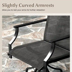 Costway Patio Swivel Dining Chairs Set of 4 with Quick-Drying Fabric - 4 PCS
