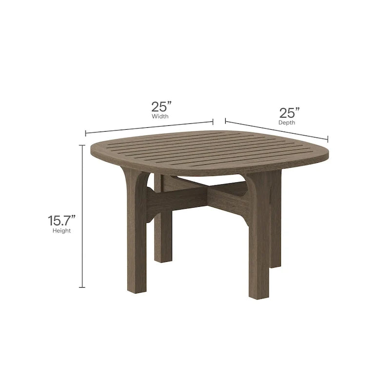 Saratoga 4-Piece Outdoor Patio Teak Wood Furniture Set