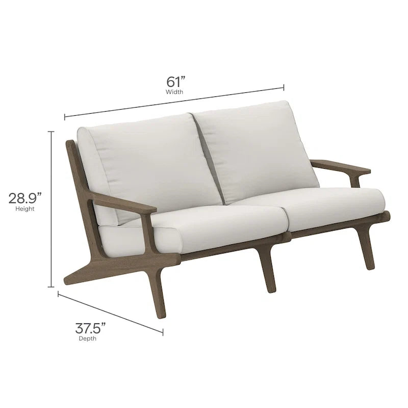 Saratoga 4-Piece Outdoor Patio Teak Wood Furniture Set