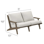 Saratoga 4-Piece Outdoor Patio Teak Wood Furniture Set