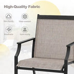 Gymax Set of 2 Patio Dining Chairs Outdoor Armchairs w/ Sturdy Metal