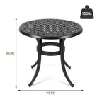 23.22 Round Cast Aluminum Outdoor Bistro TableMosaic Outdoor Round Side Table