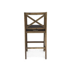 Perla Outdoor Acacia Barstools (Set of 4) by Christopher Knight Home