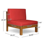 Oana Outdoor 7-seater Acacia Wood Sectional Sofa Set by Christopher Knight Home