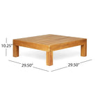 Oana Outdoor 7-seater Acacia Wood Sectional Sofa Set by Christopher Knight Home