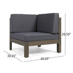 Oana Outdoor 7-seater Acacia Wood Sectional Sofa Set by Christopher Knight Home