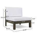 Oana Outdoor 7-seater Acacia Wood Sectional Sofa Set by Christopher Knight Home