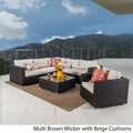 Christopher Knight Home Santa Rosa Outdoor 7-piece Wicker Seating Sectional Set