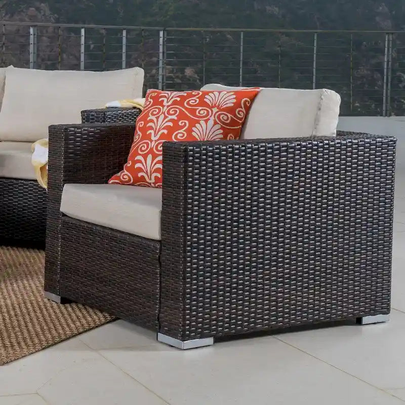 Christopher Knight Home Santa Rosa Outdoor 7-piece Wicker Seating Sectional Set