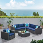 Christopher Knight Home Santa Rosa Outdoor 7-piece Wicker Seating Sectional Set