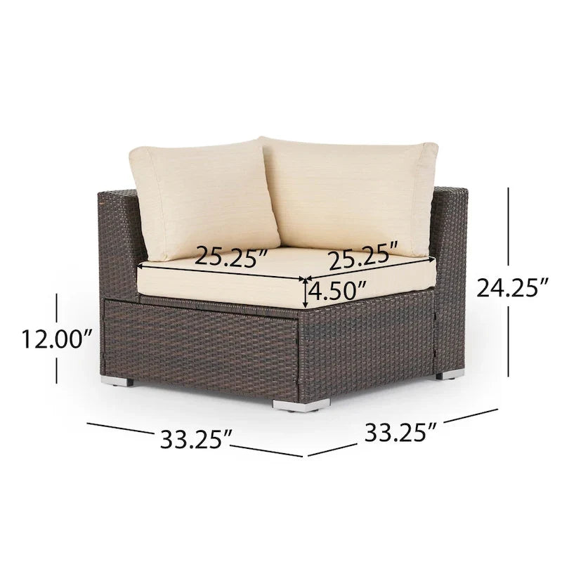 Christopher Knight Home Santa Rosa Outdoor 7-piece Wicker Seating Sectional Set