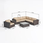 Christopher Knight Home Santa Rosa Outdoor 7-piece Wicker Seating Sectional Set