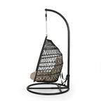 Elmcrest Outdoor Wicker and Rope Hanging Chair with Stand by Christopher Knight Home - 400 lb limit
