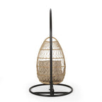 Elmcrest Outdoor Wicker and Rope Hanging Chair with Stand by Christopher Knight Home - 400 lb limit