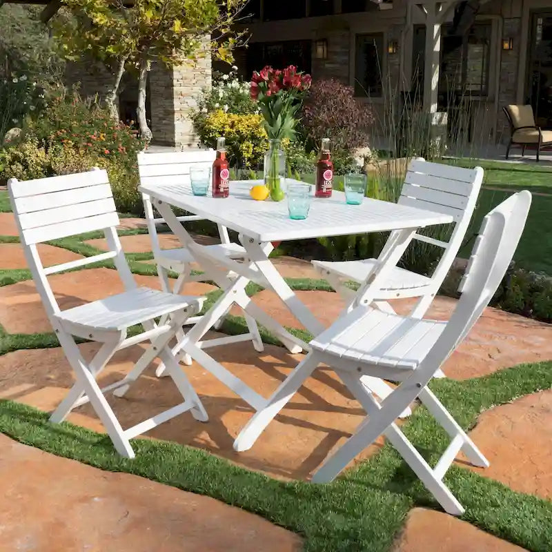 Positano Acacia Wood Outdoor 5-piece Dining Set by Christopher Knight Home