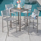 Cape Coral Outdoor 5-piece Aluminum Square Bar Set by Christopher Knight Home