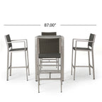 Cape Coral Outdoor 5-piece Aluminum Square Bar Set by Christopher Knight Home