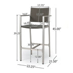 Cape Coral Outdoor 5-piece Aluminum Square Bar Set by Christopher Knight Home