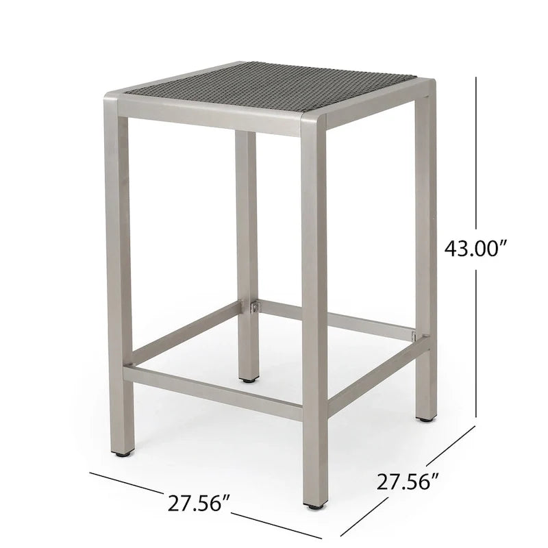 Cape Coral Outdoor 5-piece Aluminum Square Bar Set by Christopher Knight Home