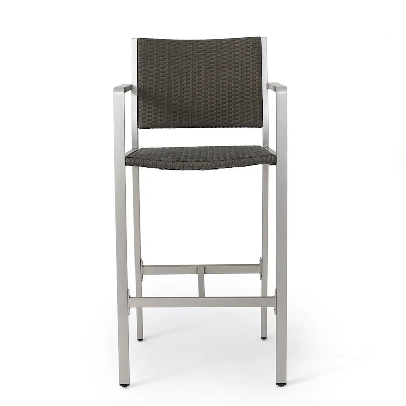 Cape Coral Outdoor 5-piece Aluminum Square Bar Set by Christopher Knight Home