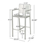 Cape Coral Outdoor 5-piece Aluminum Square Bar Set by Christopher Knight Home