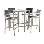 Cape Coral Outdoor 5-piece Aluminum Square Bar Set by Christopher Knight Home